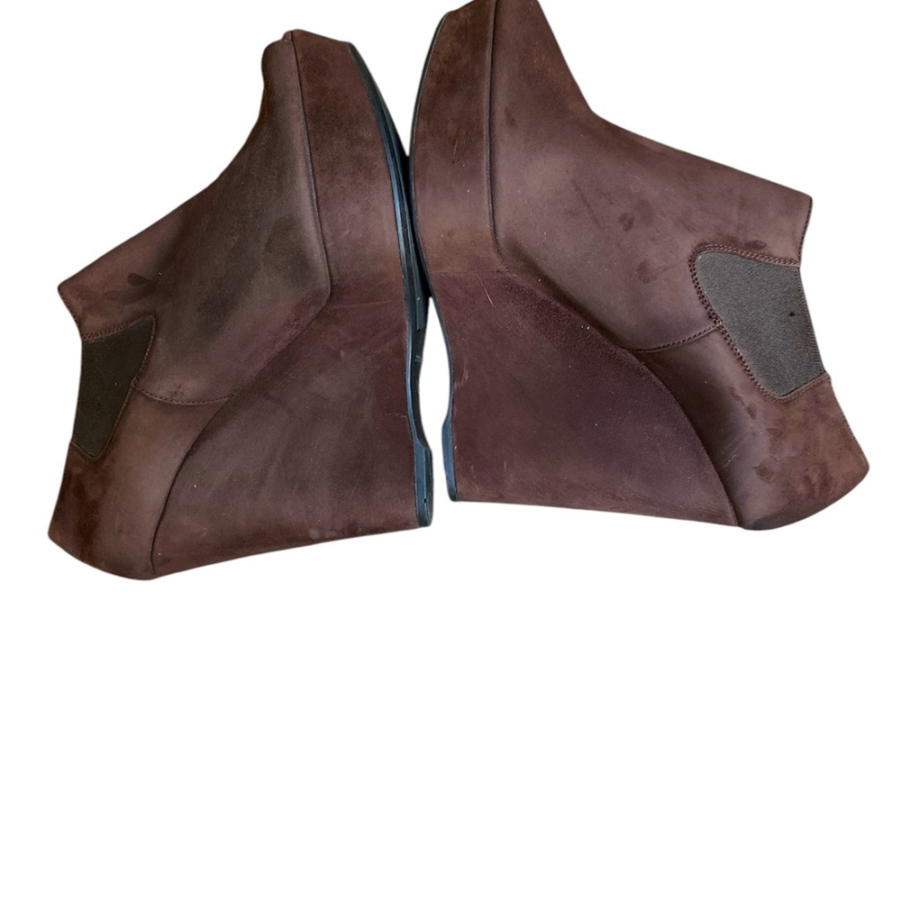 Prada Suede Peep Toe Wedge Booties - Picture 7 of 7